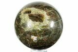 Polished Green Apatite Sphere - Madagascar #253321-1